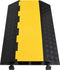 vidaXL - Kabelbeschermer - drempel - met - 2 - tunnels - 90 - cm - rubber