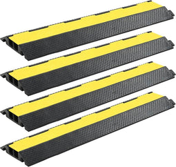 vidaXL - Kabelbeschermer - drempels - 2 - tunnels - 101,5 - cm - rubber - 4 - st