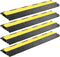 vidaXL - Kabelbeschermer - drempels - 2 - tunnels - 101,5 - cm - rubber - 4 - st