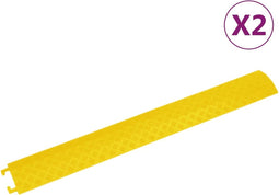 vidaXL - Kabelbeschermers - drempel - 2 - st - 98,5 - cm - geel