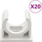 vidaXL - Kabelgoten - met - klemmen - Ø20 - mm - 10 - m - PVC