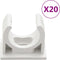vidaXL - Kabelgoten - met - klemmen - Ø25 - mm - 10 - m - PVC