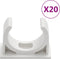 vidaXL - Kabelgoten - met - klemmen - Ø30 - mm - 10 - m - PVC