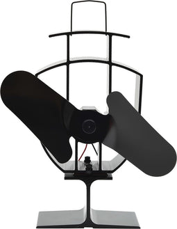 vidaXL - Kachelventilator - met - 2 - vinnen - zwart