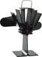 vidaXL - Kachelventilator - met - 2 - vinnen - zwart