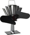 vidaXL - Kachelventilator - met - 2 - vinnen - zwart