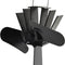 vidaXL - Kachelventilator - met - 2 - vinnen - zwart