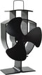vidaXL - Kachelventilator - met - 3 - vinnen - zwart
