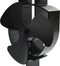vidaXL - Kachelventilator - met - 3 - vinnen - zwart
