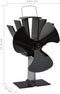 vidaXL - Kachelventilator - met - 3 - vinnen - zwart