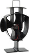vidaXL - Kachelventilator - met - 3 - vinnen - zwart