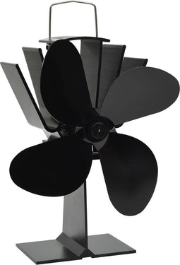 vidaXL - Kachelventilator - met - 4 - vinnen - zwart