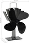 vidaXL - Kachelventilator - met - 4 - vinnen - zwart