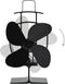 vidaXL - Kachelventilator - met - 4 - vinnen - zwart