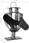 vidaXL - Kachelventilator - met - 4 - vinnen - zwart
