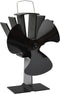 vidaXL - Kachelventilator - met - 4 - vinnen - zwart