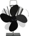 vidaXL - Kachelventilator - met - 4 - vinnen - zwart