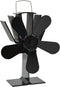 vidaXL - Kachelventilator - met - 5 - vinnen - zwart