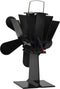 vidaXL - Kachelventilator - met - 5 - vinnen - zwart