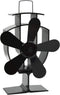 vidaXL - Kachelventilator - met - 5 - vinnen - zwart
