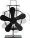 vidaXL - Kachelventilator - met - 5 - vinnen - zwart