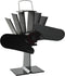 vidaXL - Kachelventilator - met - 5 - vinnen - zwart