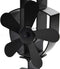 vidaXL - Kachelventilator - met - 5 - vinnen - zwart