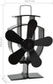 vidaXL - Kachelventilator - met - 5 - vinnen - zwart