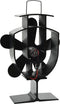 vidaXL - Kachelventilator - met - 5 - vinnen - zwart