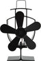 vidaXL - Kachelventilator - met - 5 - vinnen - zwart