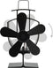 vidaXL - Kachelventilator - met - 5 - vinnen - zwart