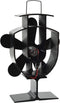 vidaXL - Kachelventilator - met - 5 - vinnen - zwart