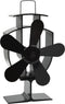vidaXL - Kachelventilator - met - 5 - vinnen - zwart