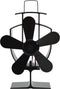 vidaXL - Kachelventilator - met - 5 - vinnen - zwart