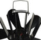 vidaXL - Kachelventilator - met - 5 - vinnen - zwart
