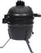 vidaXL Kamado barbecue 2-in-1 56 cm keramiek zwart