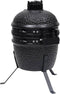 vidaXL Kamado barbecue 2-in-1 56 cm keramiek zwart