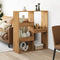 vidaXL - Kamerscherm - 100x33x115 - cm - bewerkt - hout - artisanaal - eikenkleur