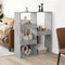 vidaXL - Kamerscherm - 100x33x115 - cm - bewerkt - hout - betongrijs