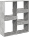 vidaXL - Kamerscherm - 100x33x115 - cm - bewerkt - hout - betongrijs