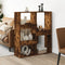 vidaXL - Kamerscherm - 100x33x115 - cm - bewerkt - hout - gerookt - eikenkleurig