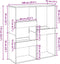 vidaXL - Kamerscherm - 100x33x115 - cm - bewerkt - hout - wit