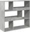 vidaXL - Kamerscherm - 100x33x94,5 - cm - bewerkt - hout - betongrijs