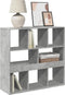 vidaXL - Kamerscherm - 100x33x94,5 - cm - bewerkt - hout - betongrijs