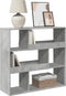 vidaXL - Kamerscherm - 100x33x94,5 - cm - bewerkt - hout - betongrijs
