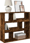 vidaXL - Kamerscherm - 100x33x94,5 - cm - bewerkt - hout - gerookt - eikenkleurig