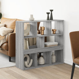 vidaXL - Kamerscherm - 100x33x94,5 - cm - bewerkt - hout - grijs - sonoma - eikenkleur