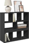 vidaXL - Kamerscherm - 100x33x94,5 - cm - bewerkt - hout - zwart