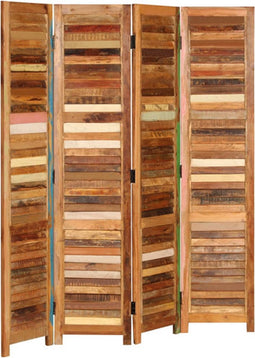 vidaXL - Kamerscherm - 170 - cm - massief - gerecycled - hout