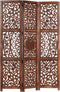 vidaXL - Kamerscherm - 3 - panelen - handgesneden - 120x165 - cm - mangohout - bruin